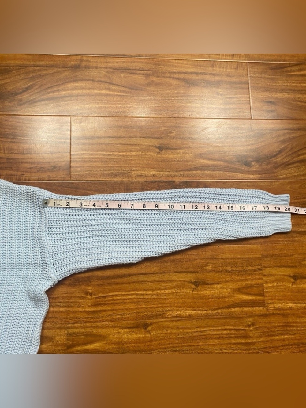 Love Change Italy Women's Baby Blue Chunky Knit Crop Sweater Size Large Casual - Picture 16 of 16